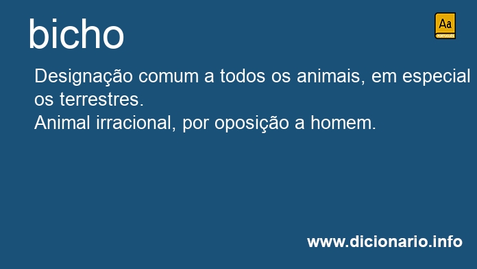 Significado de bicho