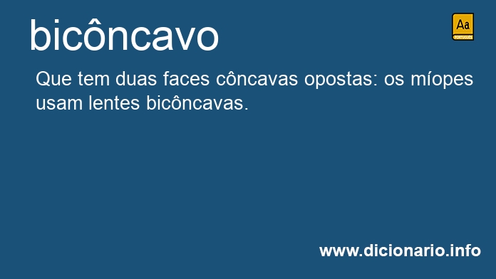 Significado de bicncavo