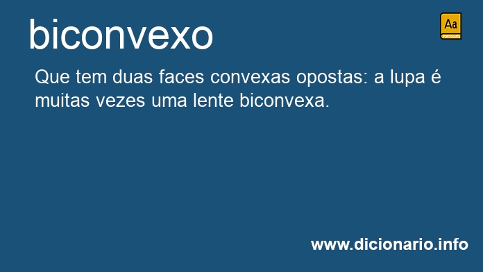 Significado de biconvexa