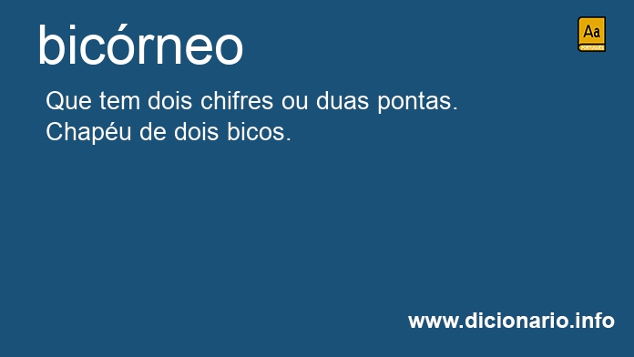Significado de bicrneo