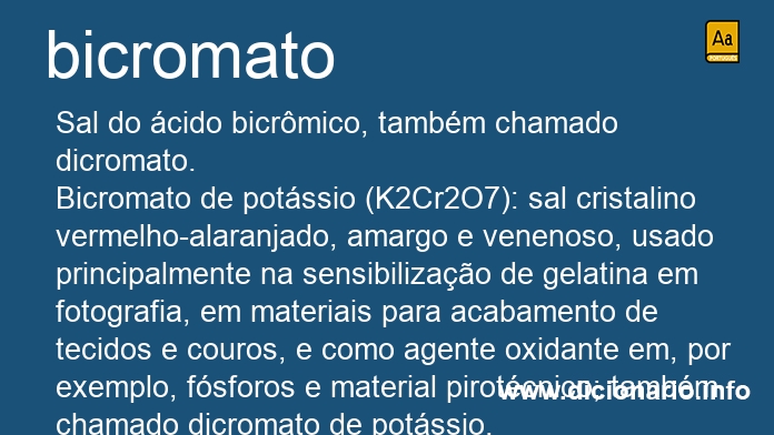 Significado de bicromato