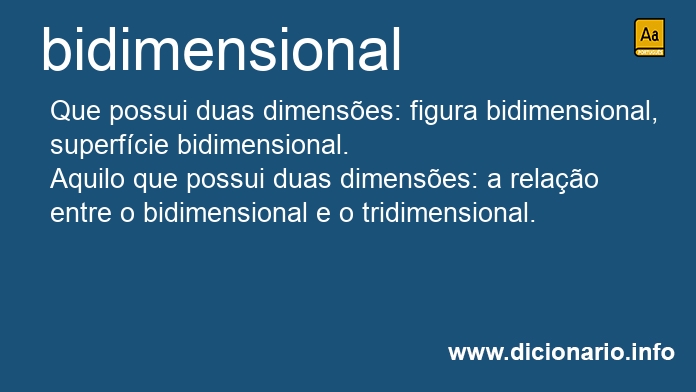 Significado de bidimensional