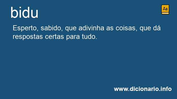 Significado de bidu
