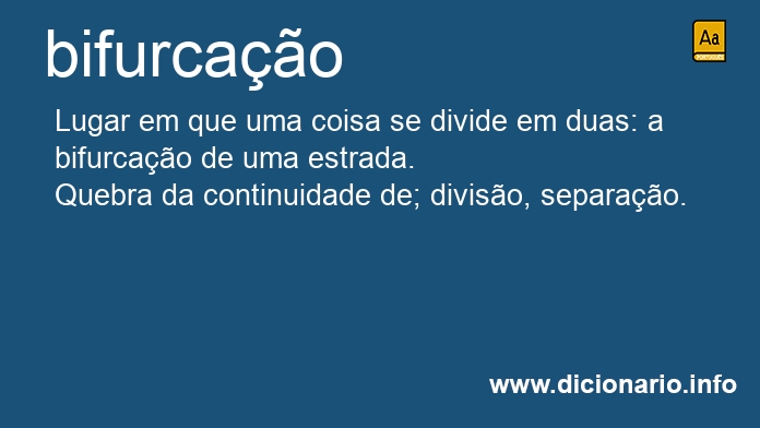 Significado de bifurcao