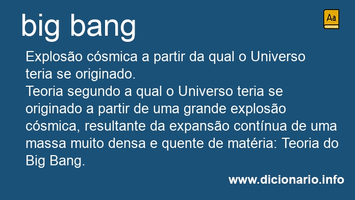 Significado de big bang
