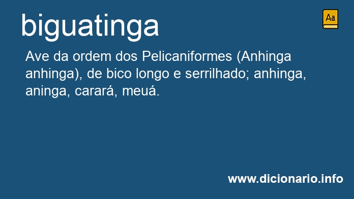 Significado de biguatingas