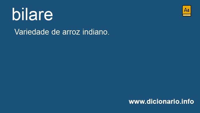 Significado de bilare