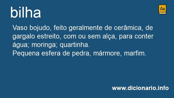 Significado de bilha