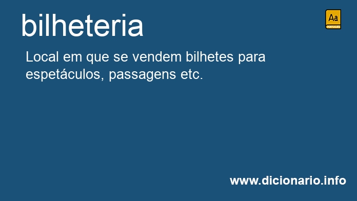 Significado de bilheteria