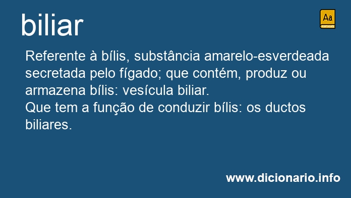 Significado de biliares
