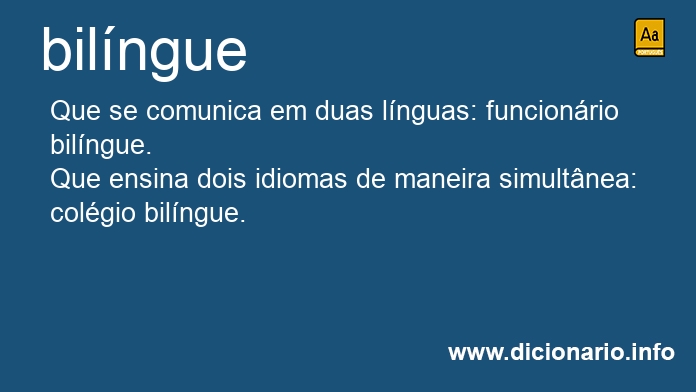 Significado de bilngue