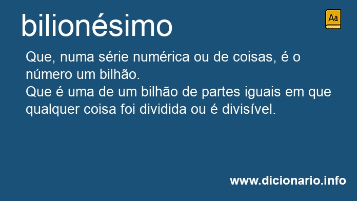 Significado de bilionsima