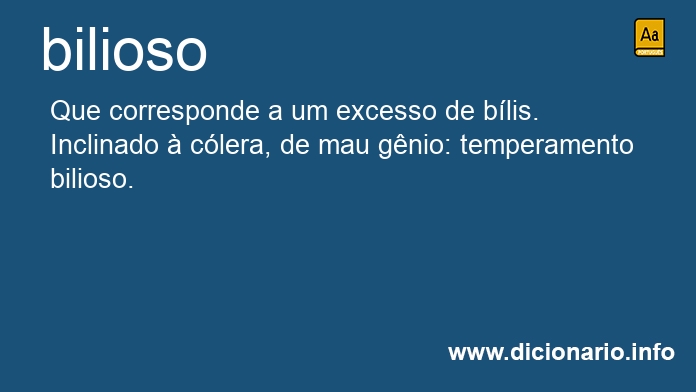 Significado de bilioso