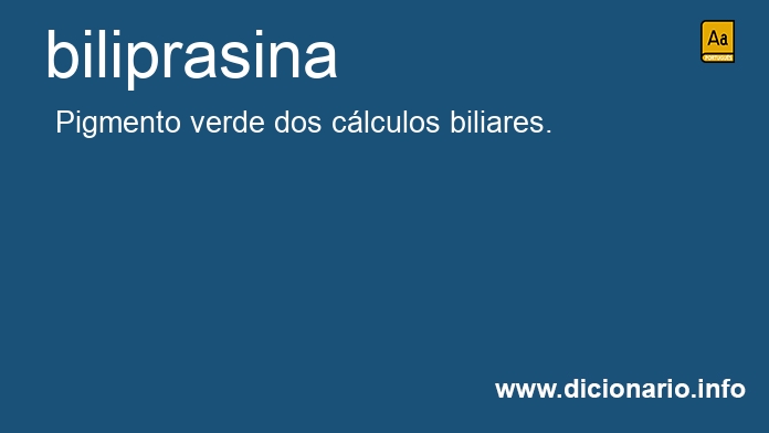 Significado de biliprasina