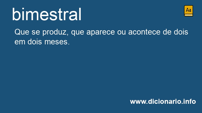 Significado de bimestral