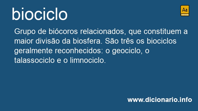 Significado de biociclo