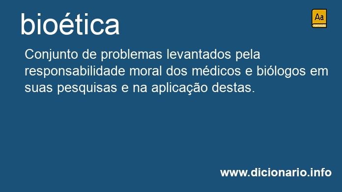 Significado de biotica