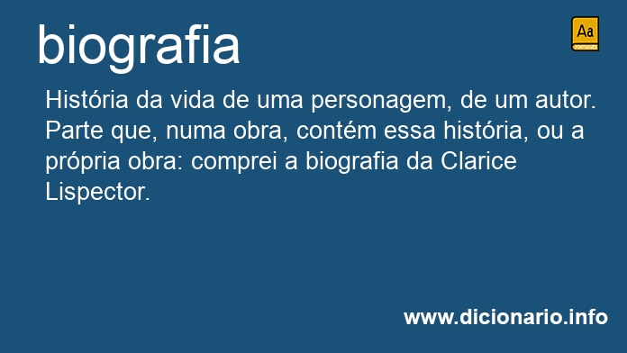 Significado de biografia