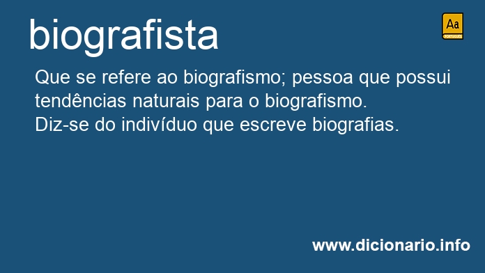 Significado de biografista