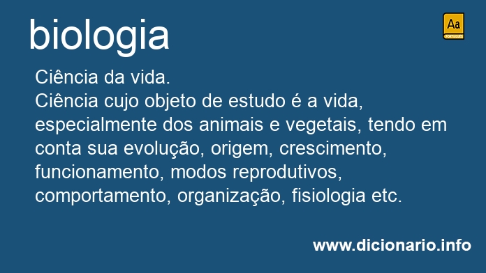 Significado de biologia