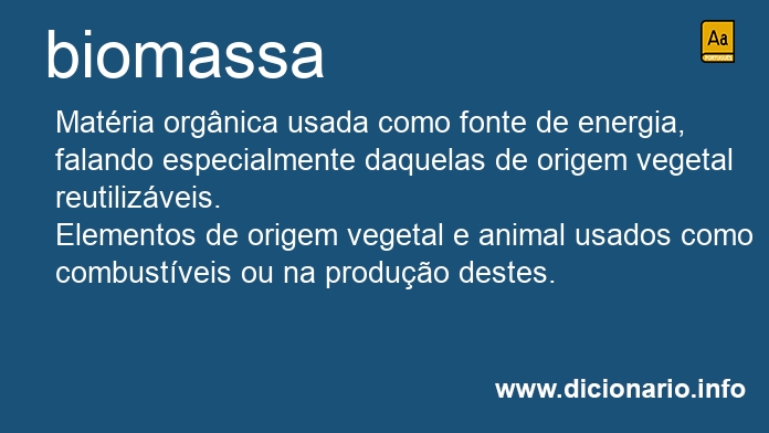 Significado de biomassas