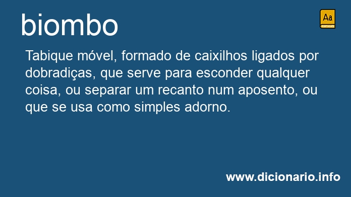Significado de biombo