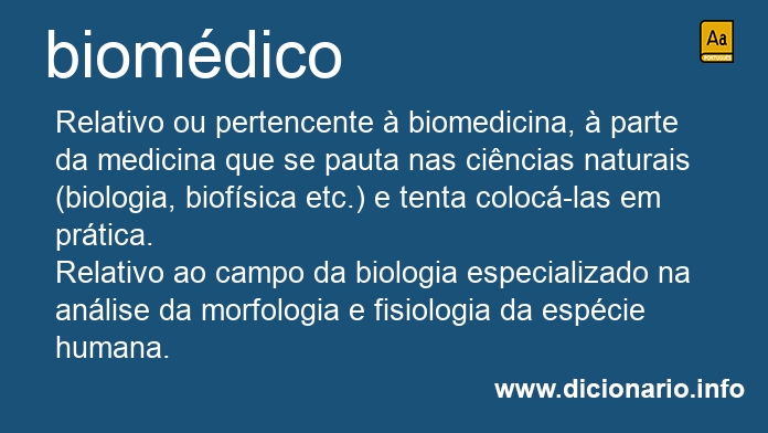 Significado de biomdico