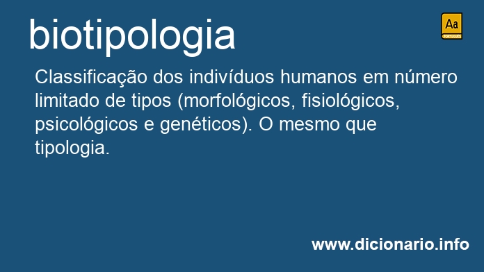 Significado de biotipologia