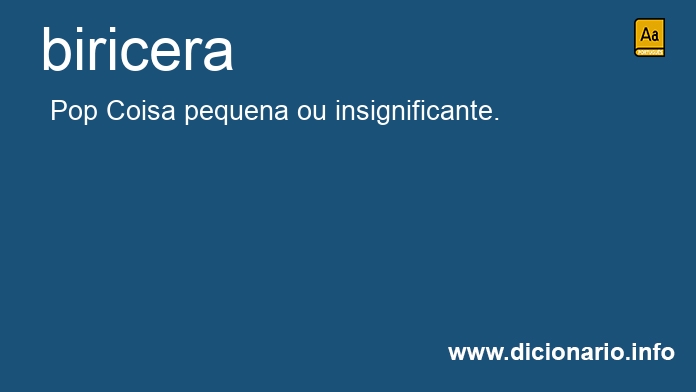 Significado de biricera