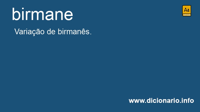 Significado de birmane