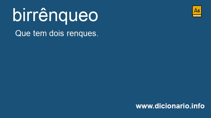 Significado de birrnqueo