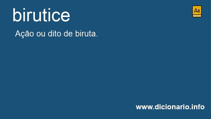 Significado de birutices