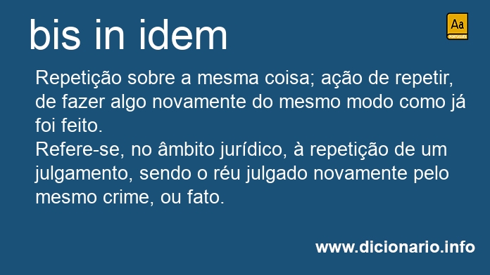 Significado de bis in idem
