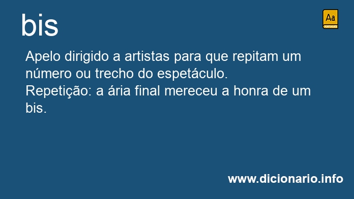Significado de bis