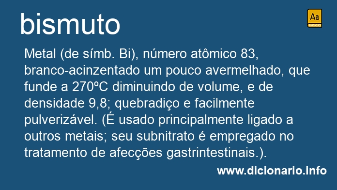 Significado de bismuto