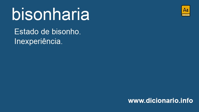 Significado de bisonharia