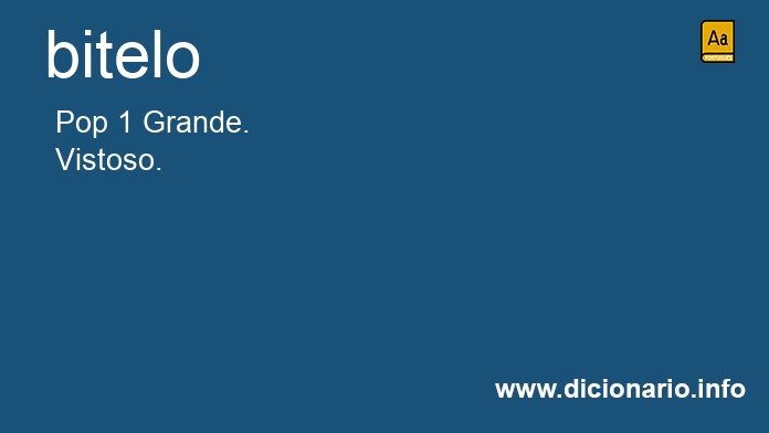 Significado de bitelo