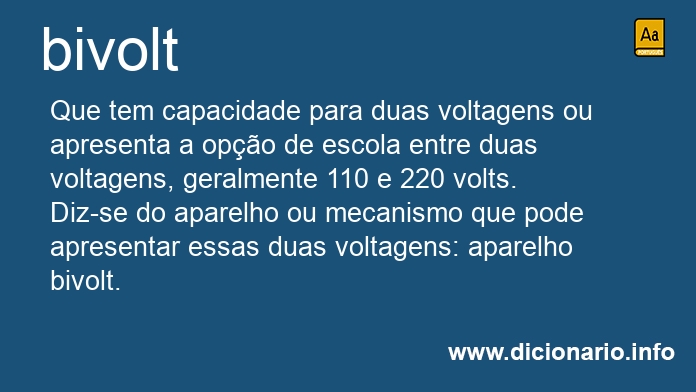 Significado de bivolt