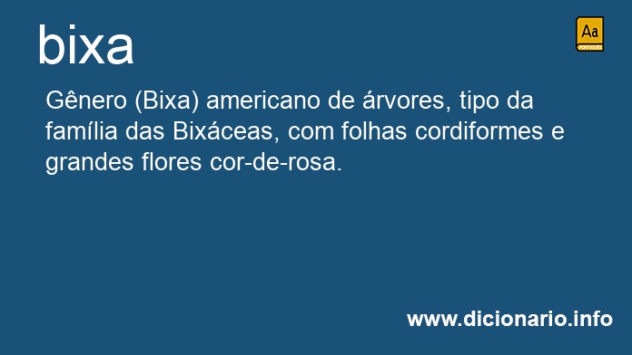 Significado de bixa