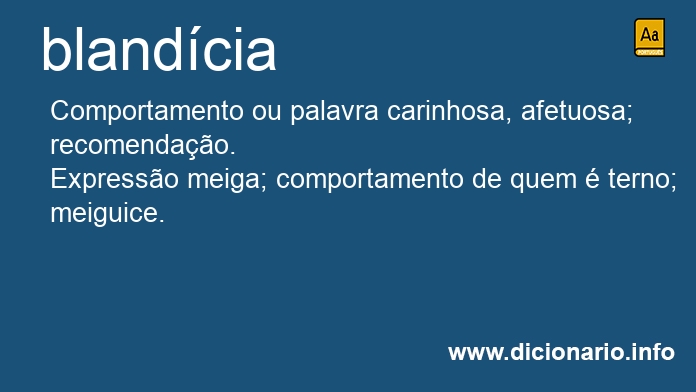 Significado de blandcia