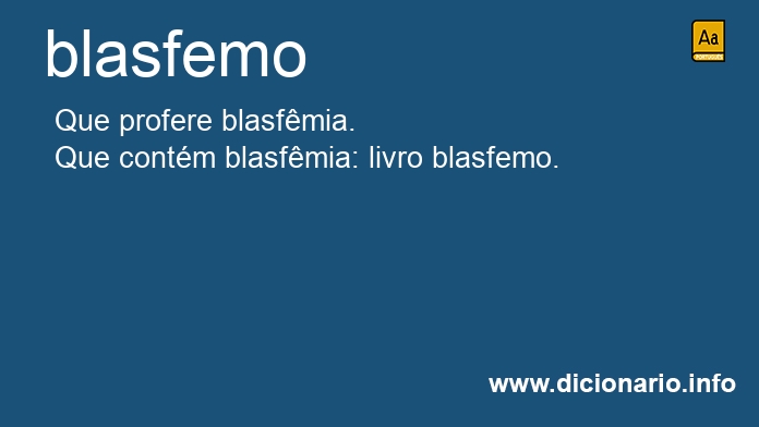 Significado de blasfemo