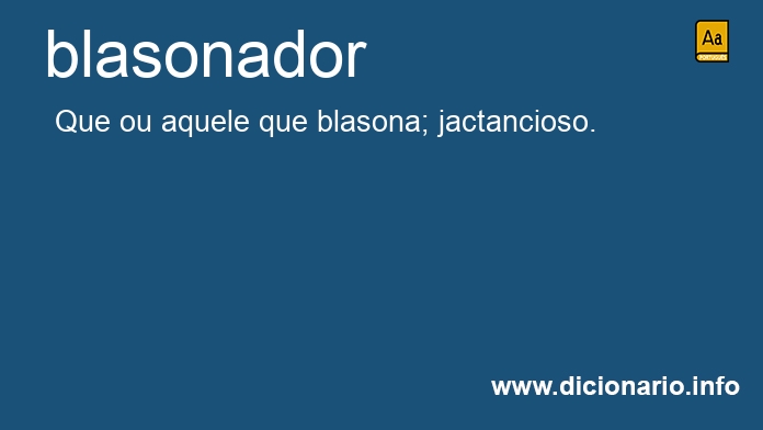 Significado de blasonador