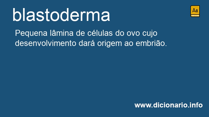 Significado de blastoderma