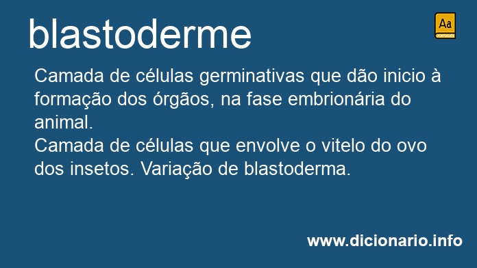 Significado de blastodermes
