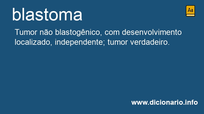 Significado de blastoma