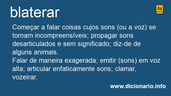 Significado de blaterar