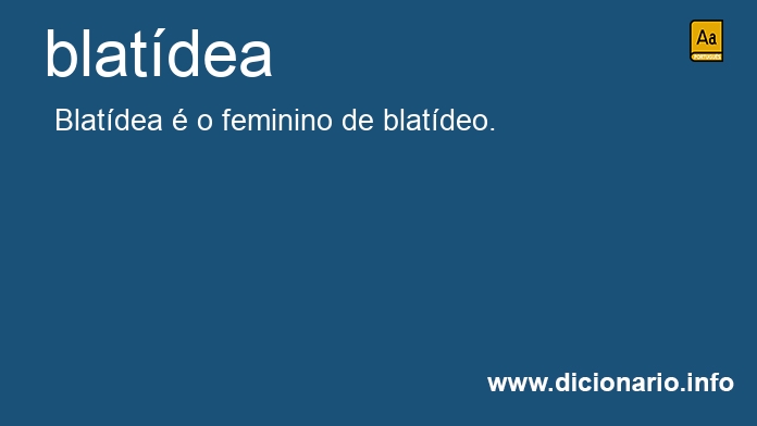 Significado de blatdea