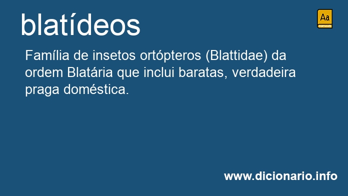 Significado de blatdeos