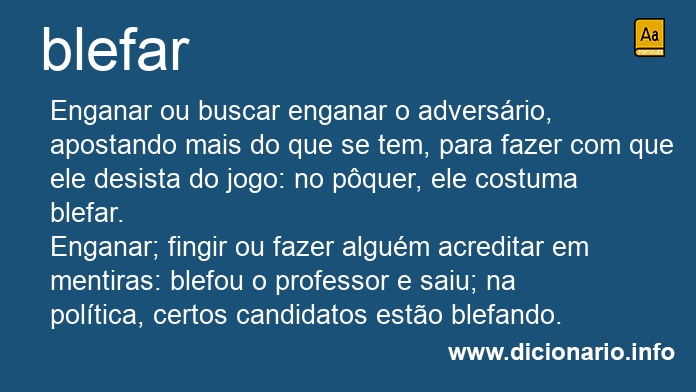 Significado de blefar