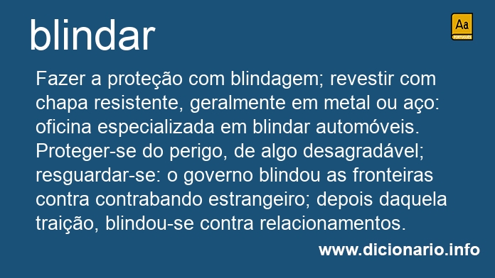 Significado de blindar